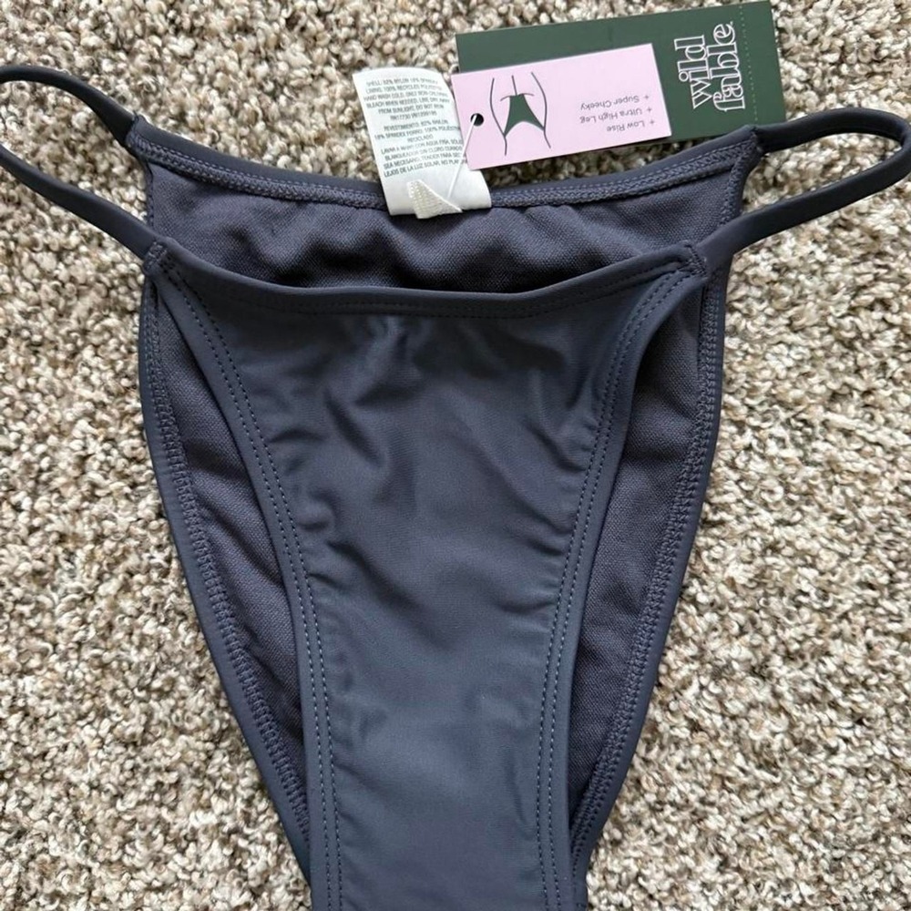 NEW Wild Fable Women's XS Bathing Suit Swim Bikini Bottoms Gray